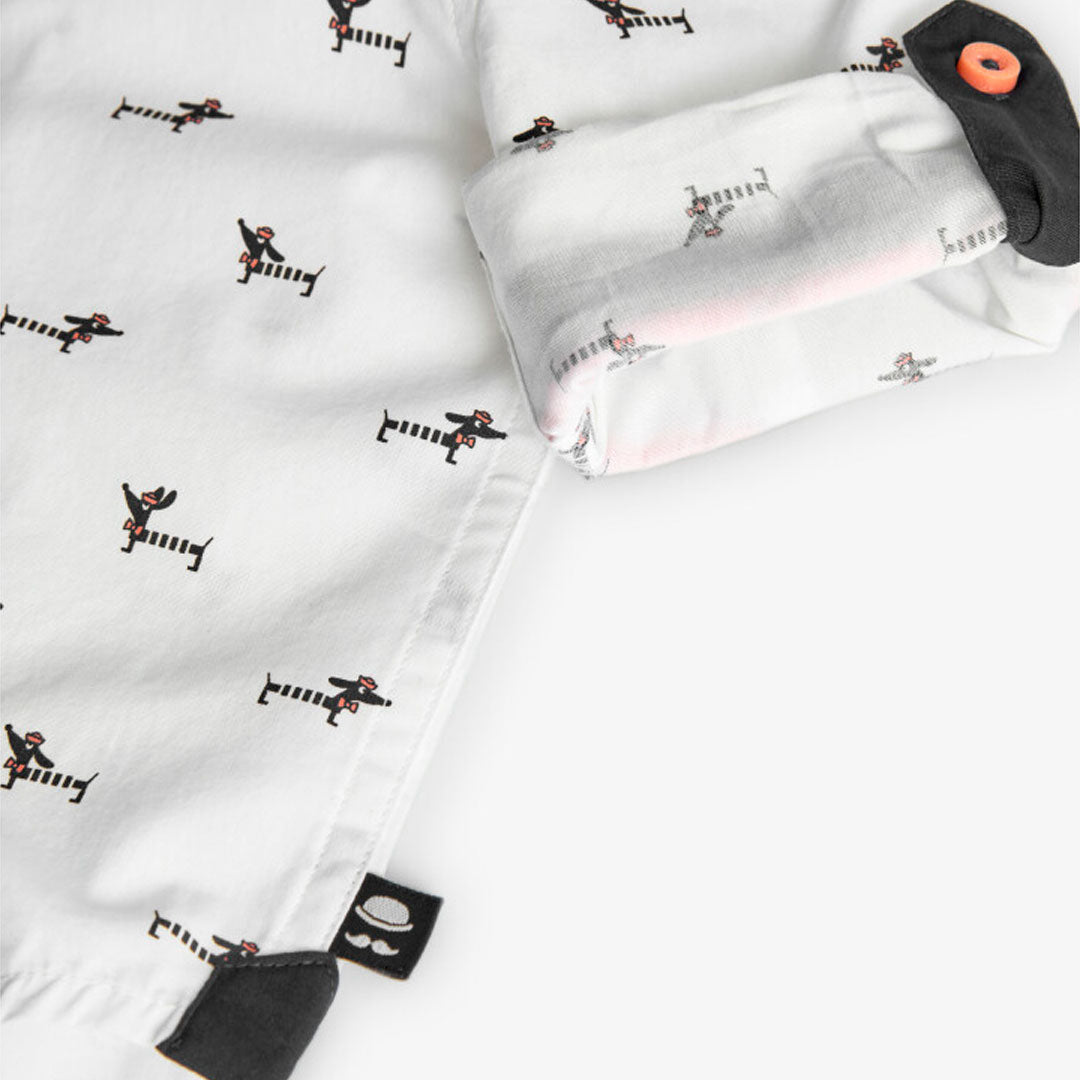 Camisa Popelín Estampada Mr Dino & Mr Salchi