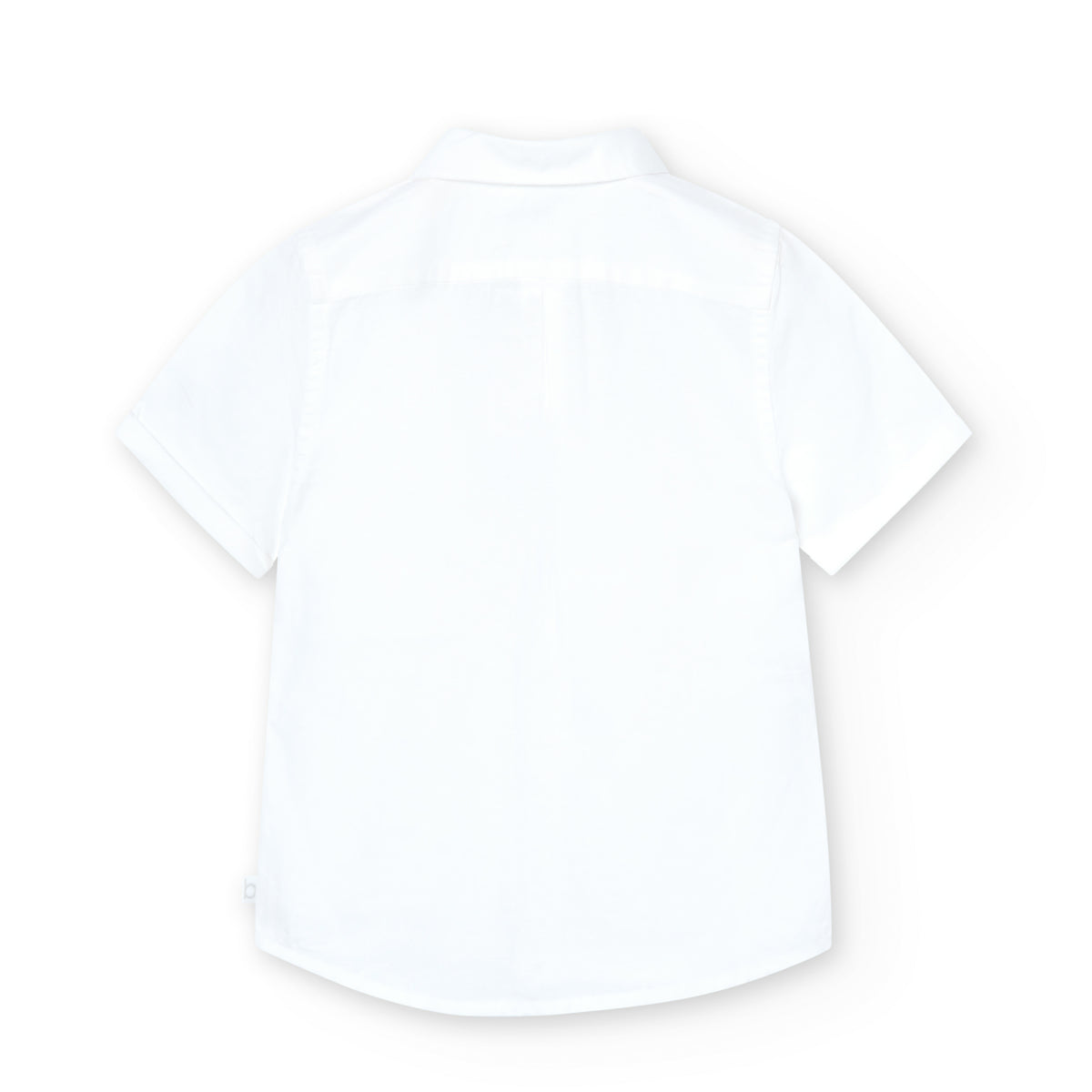 Camisa Lino Manga Corta Blanco Ceremonia