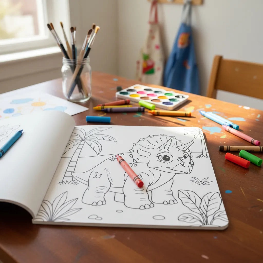 Libro Para Colorear Dinosaurios - Minibhu