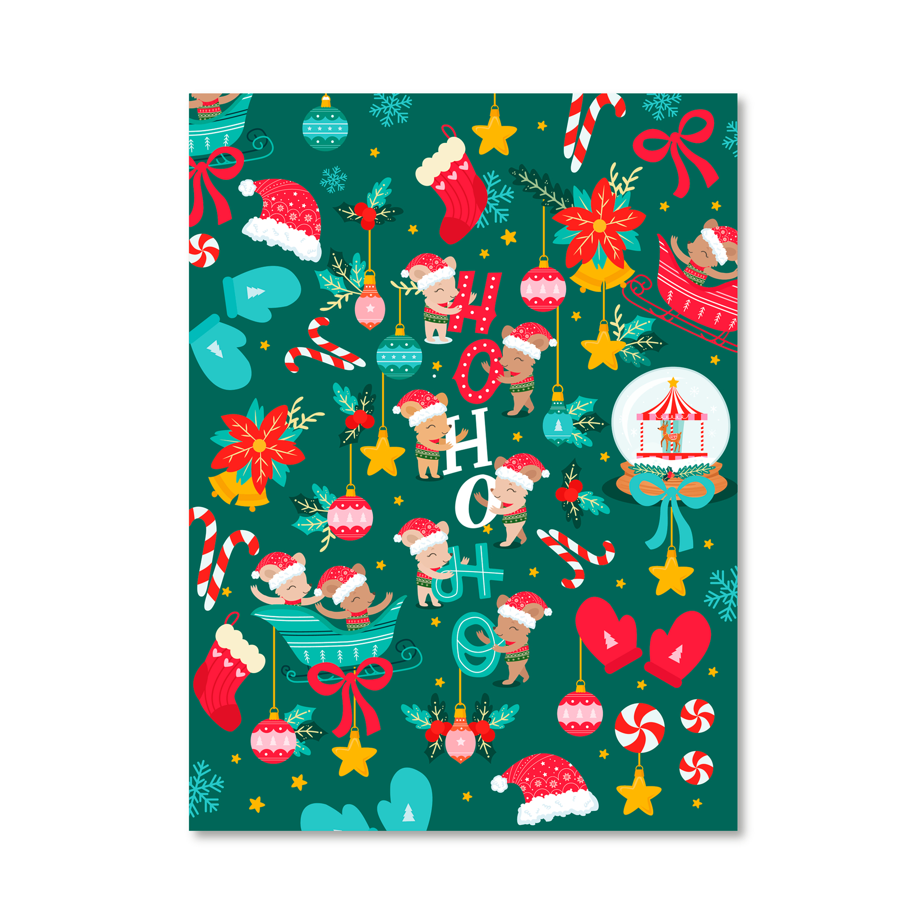 Cobija Navideña Verde