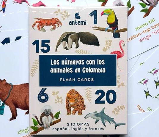 Flashcards Los Números Con Los Animales Colombia - Minibhu