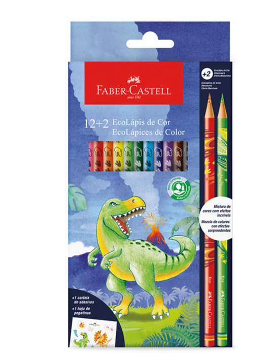 Colores Dinosaurio 12+2 Efecto Mezclado - Minibhu