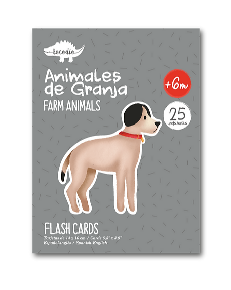 Flash Cards Animales De La Granja +6m - Minibhu