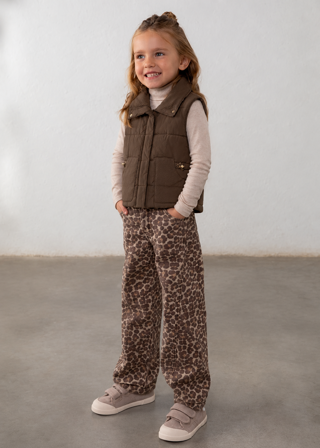 Chaleco Acolchado Animal Print