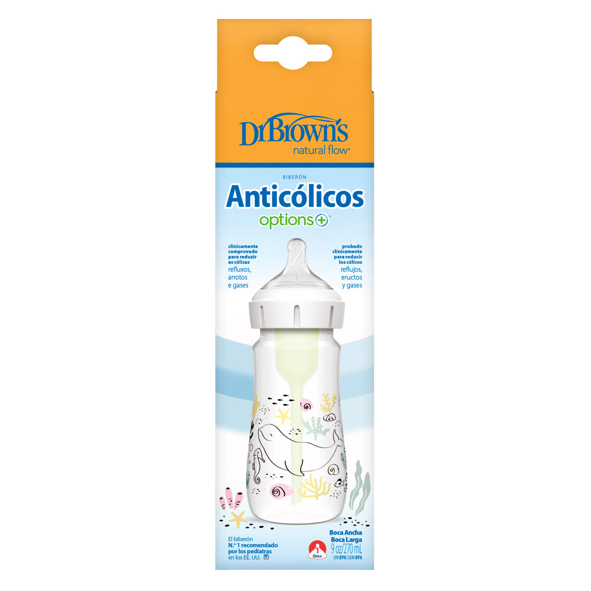 Tetero Anticólicos Océano 270ml - Minibhu