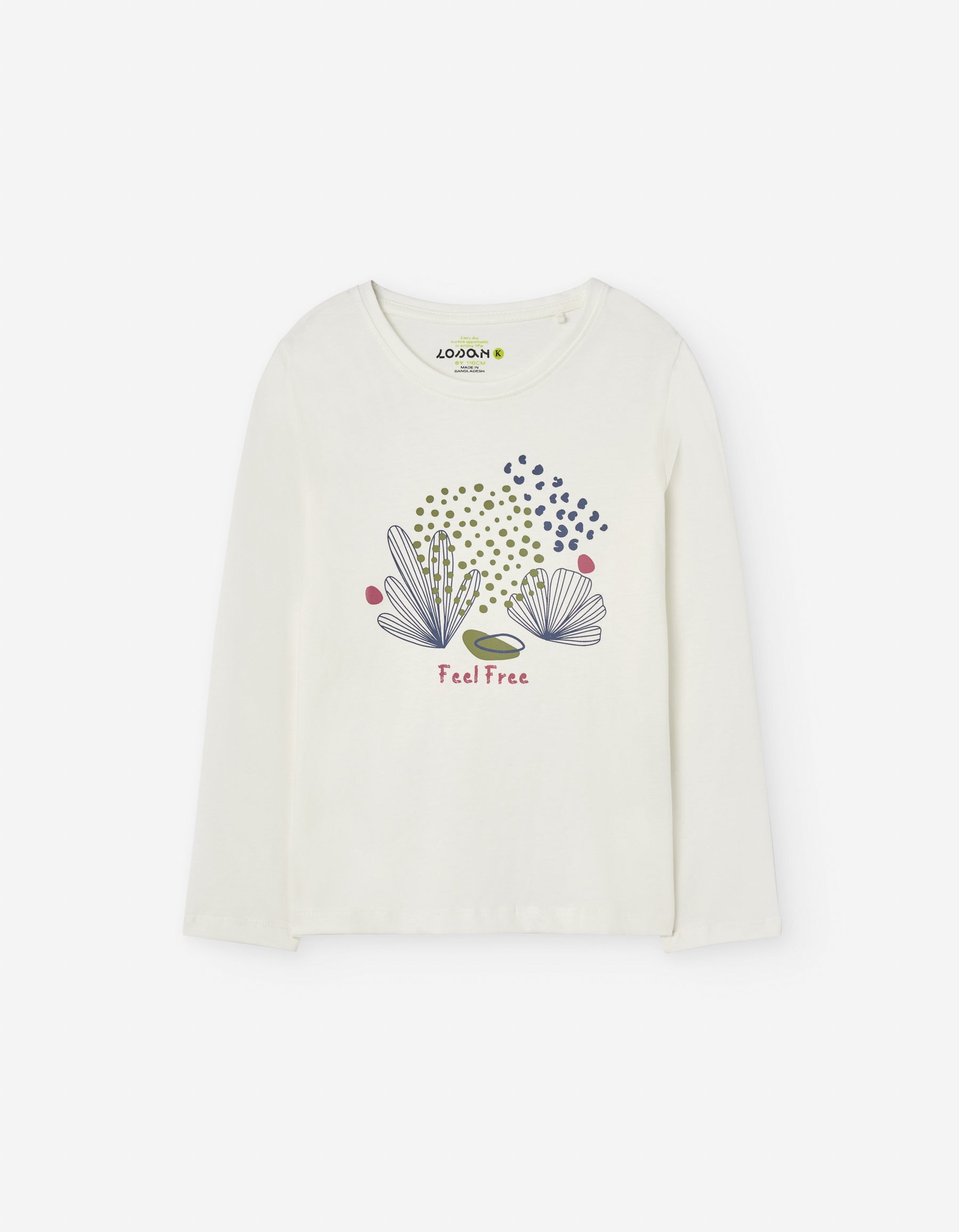 Camiseta Manga Larga Ecru Pink Leo Losan