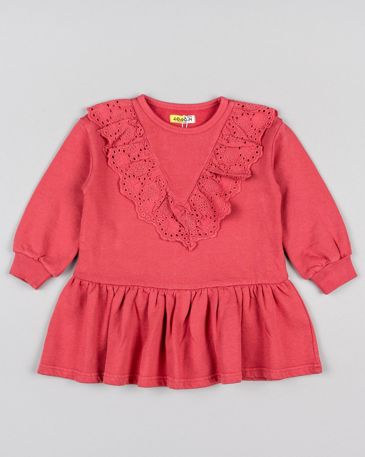 Vestido Fleece Dark Pink Mostaza Losan
