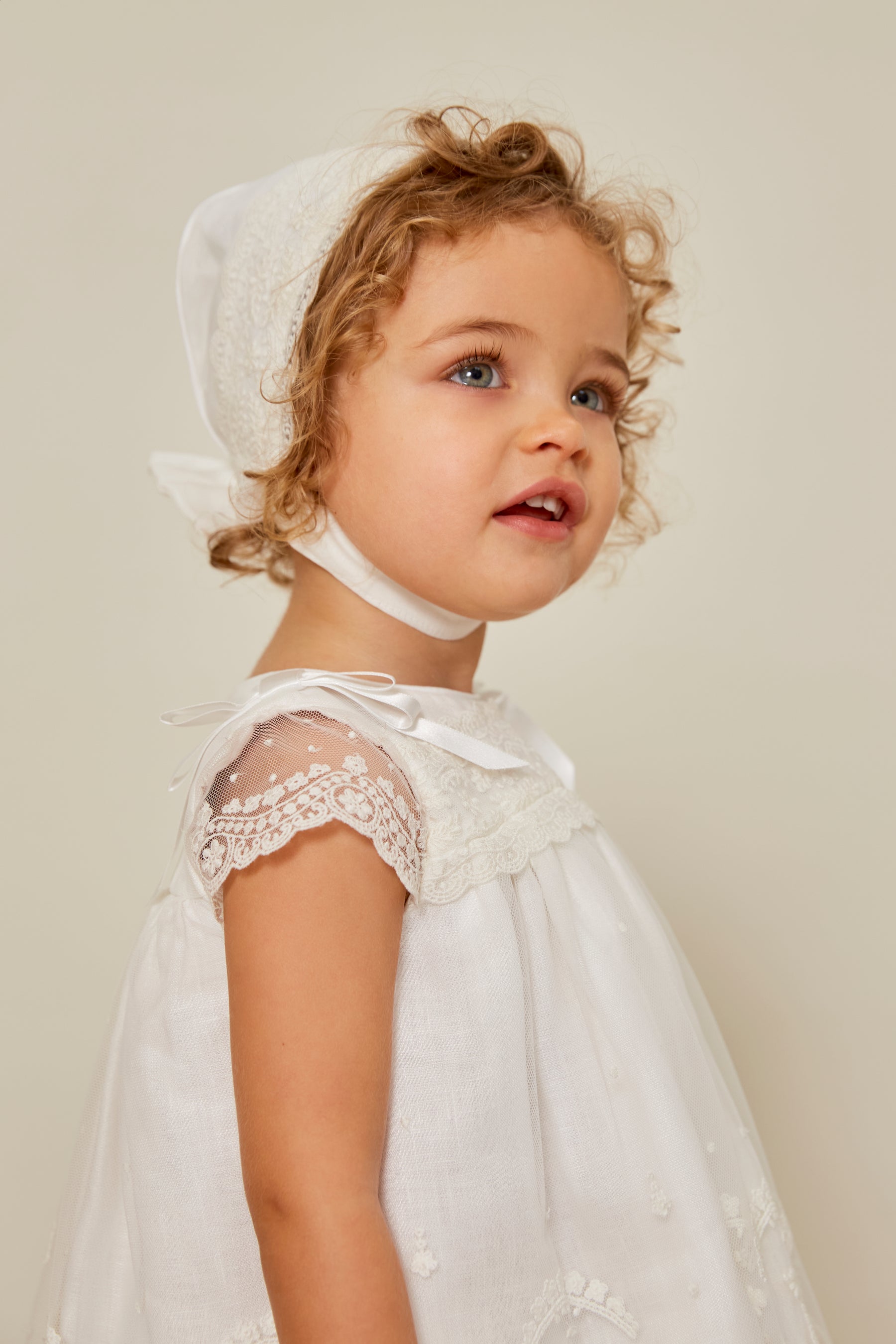 Vestido Tela Niña Marfil