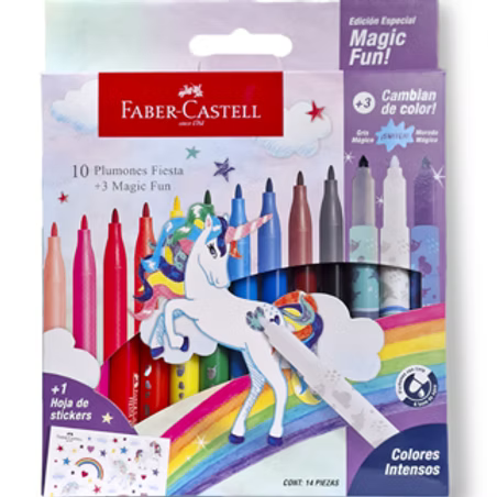 Plumón Fiesta Unicornio X 10+3 Magic - Minibhu