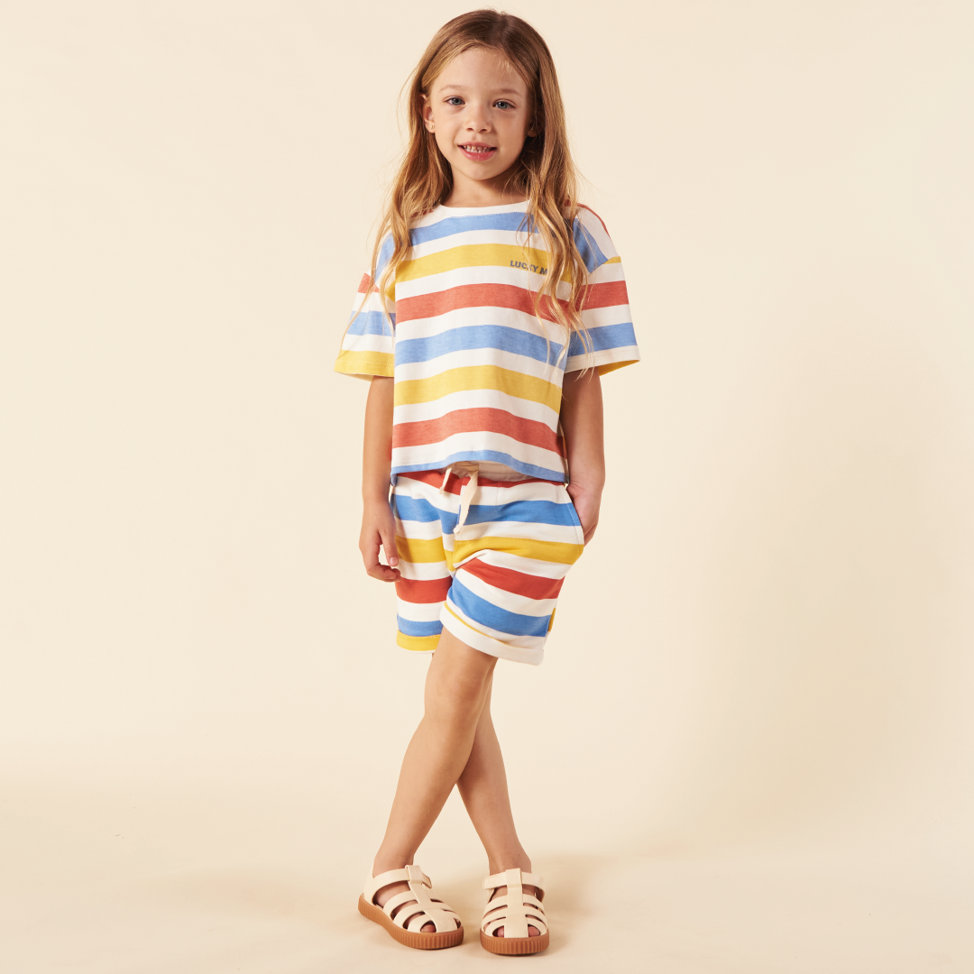 Bermuda Rayas 80´s Unisex Tres Ovejas