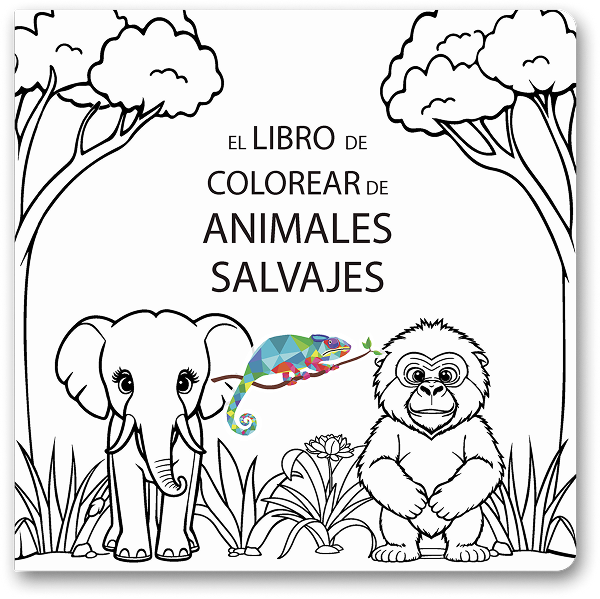 Libro Para Colorear Animales Salvajes - Minibhu