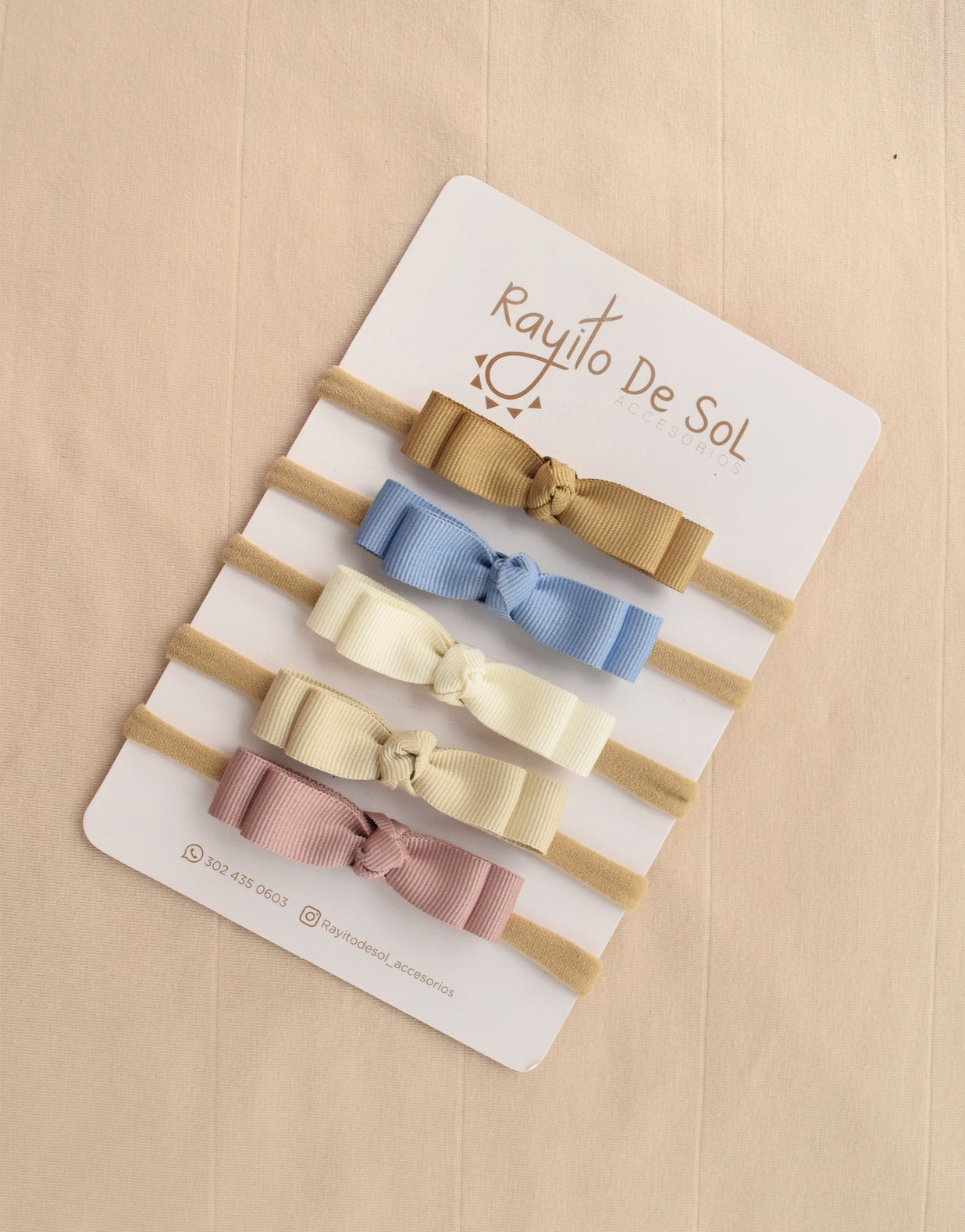 Set X5 Cintillos Moño Pia