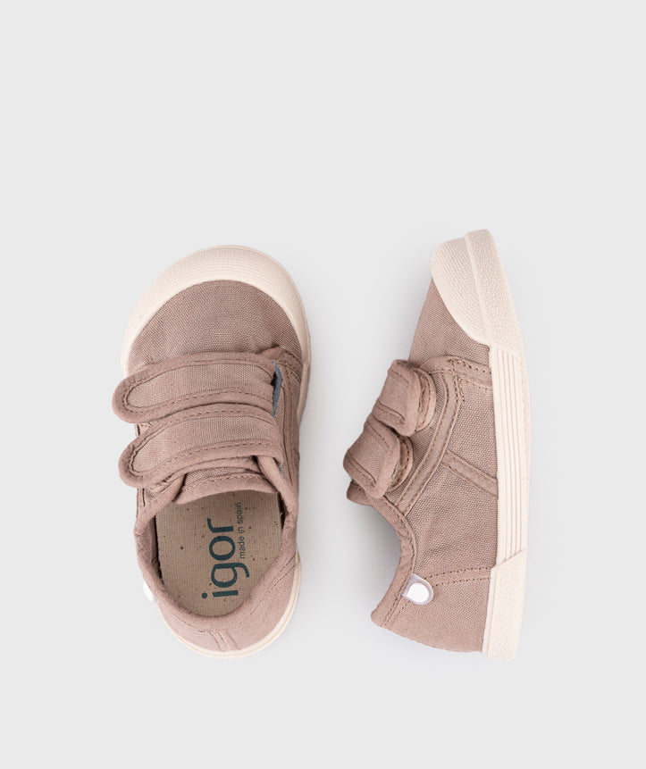 Tenis Lona Cierre Velcro Unisex Cacao Igor