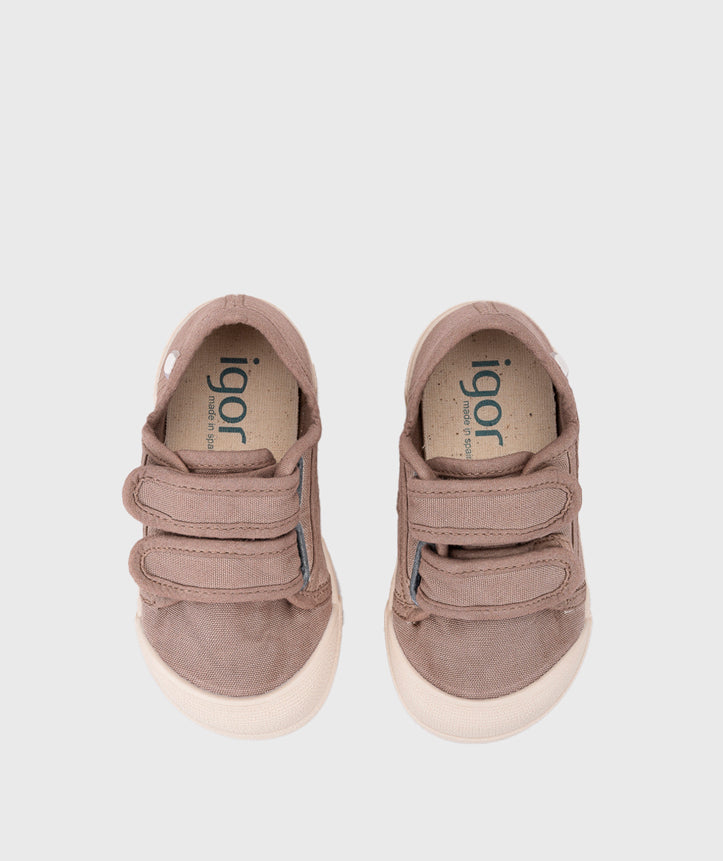 Tenis Lona Cierre Velcro Unisex Cacao Igor