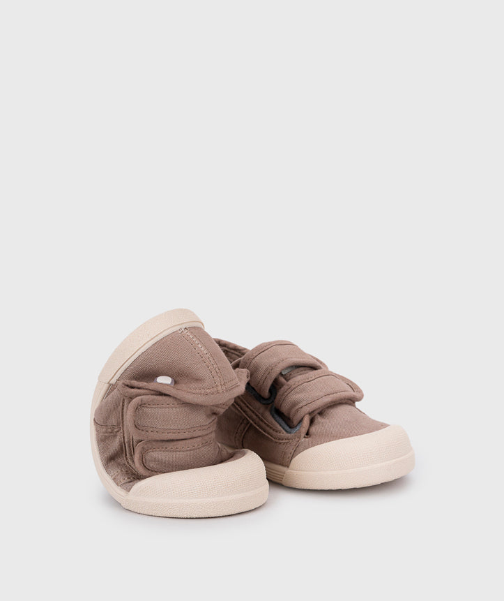 Tenis Lona Cierre Velcro Unisex Cacao Igor