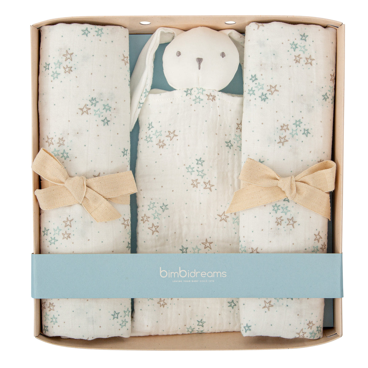 Set De Regalo Stars Blanco Azul - Minibhu