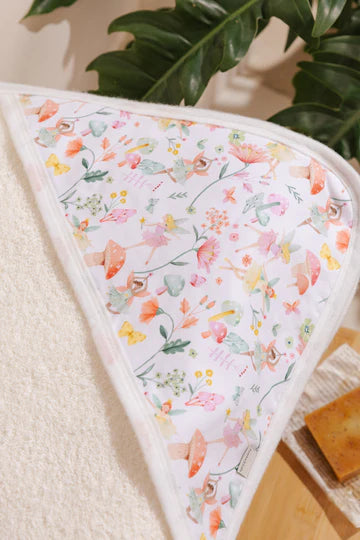 Toalla Capucha Beige Hadas
