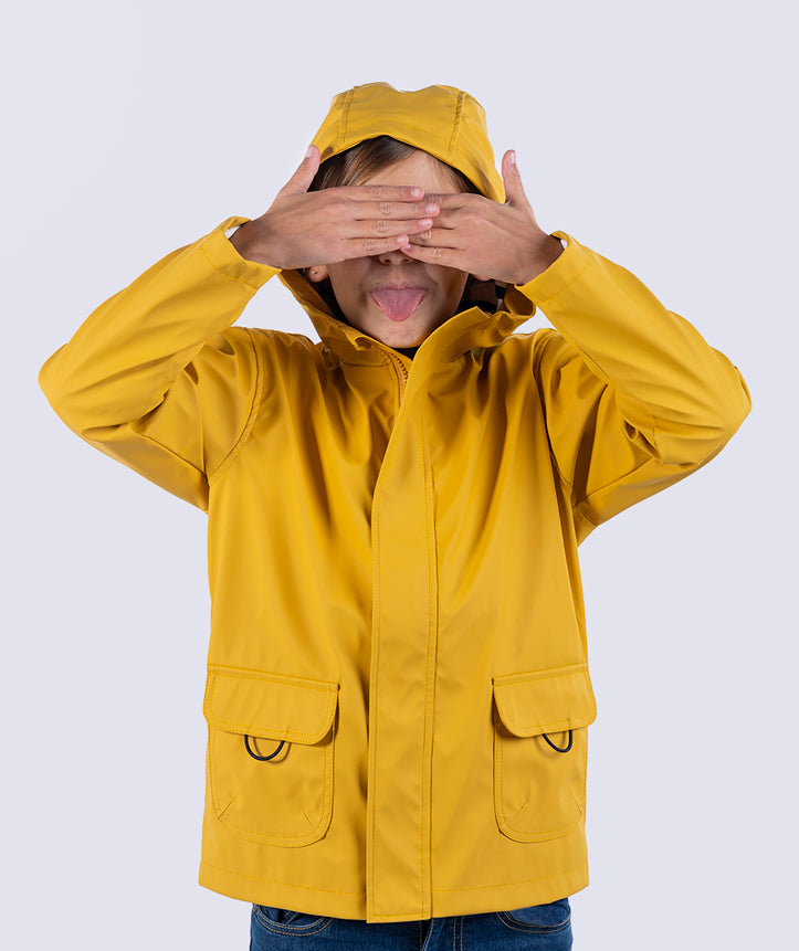Chaqueta Chubasquero Unisex Amarillo - Minibhu