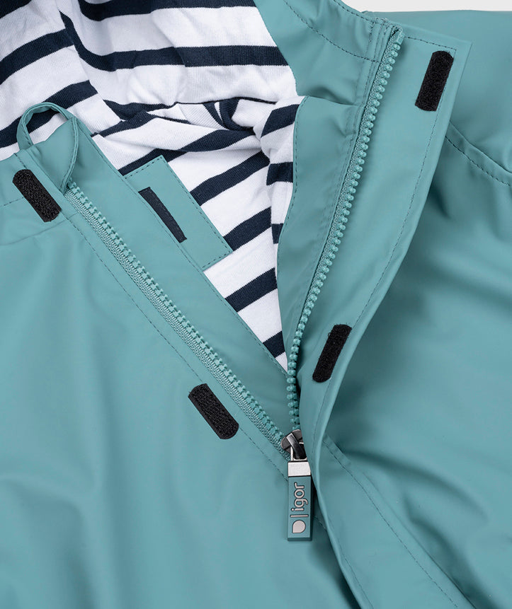 Chaqueta Chubasquero Unisex Turquesa