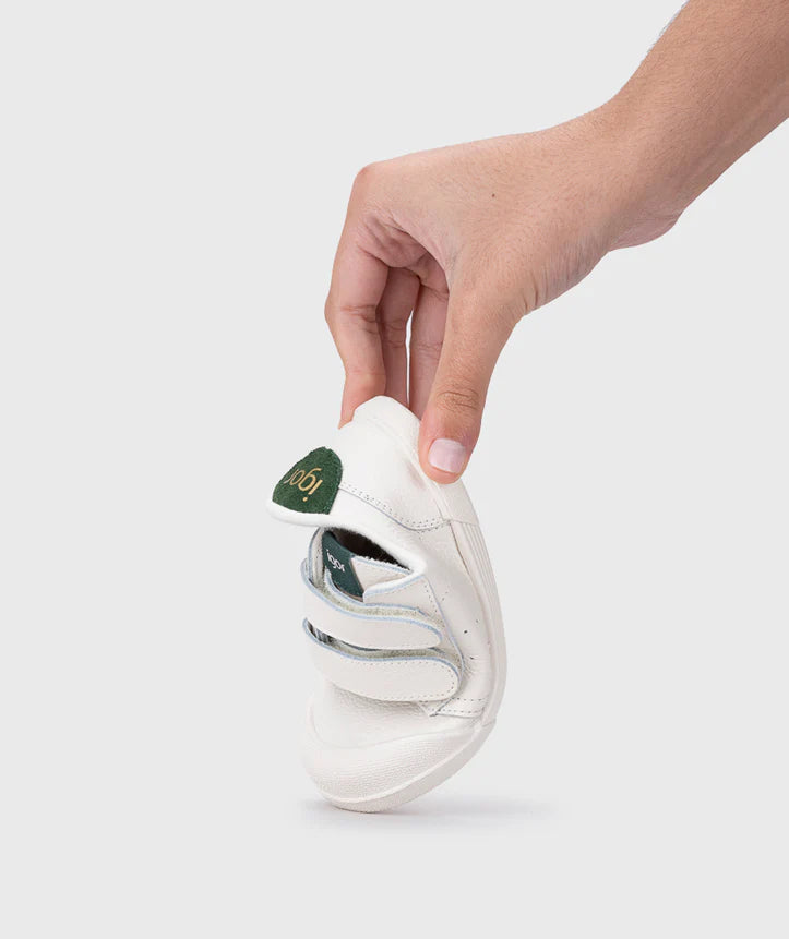 Tennis cuero barefoot Musgo - Minibhu
