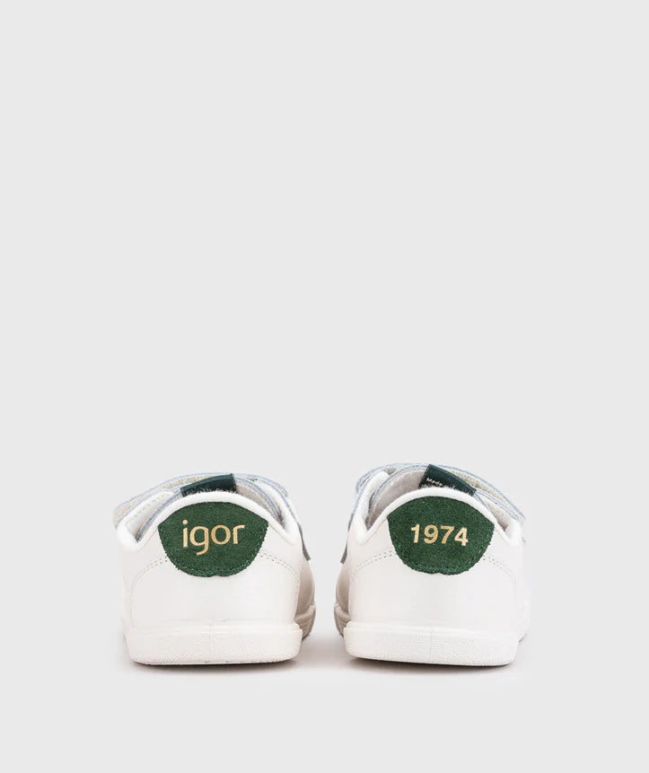 Tennis cuero barefoot Musgo - Minibhu