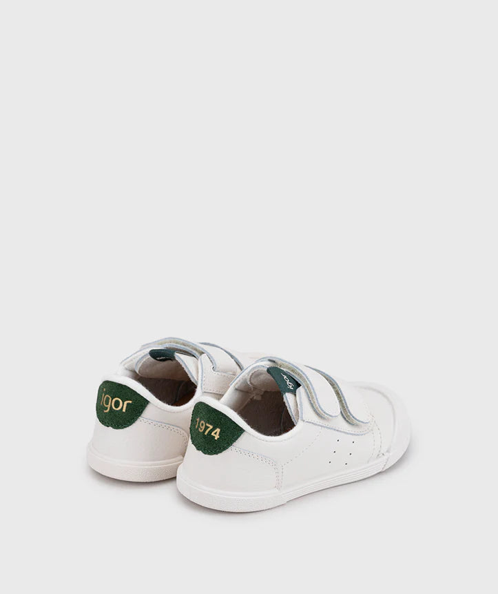 Tennis cuero barefoot Musgo - Minibhu