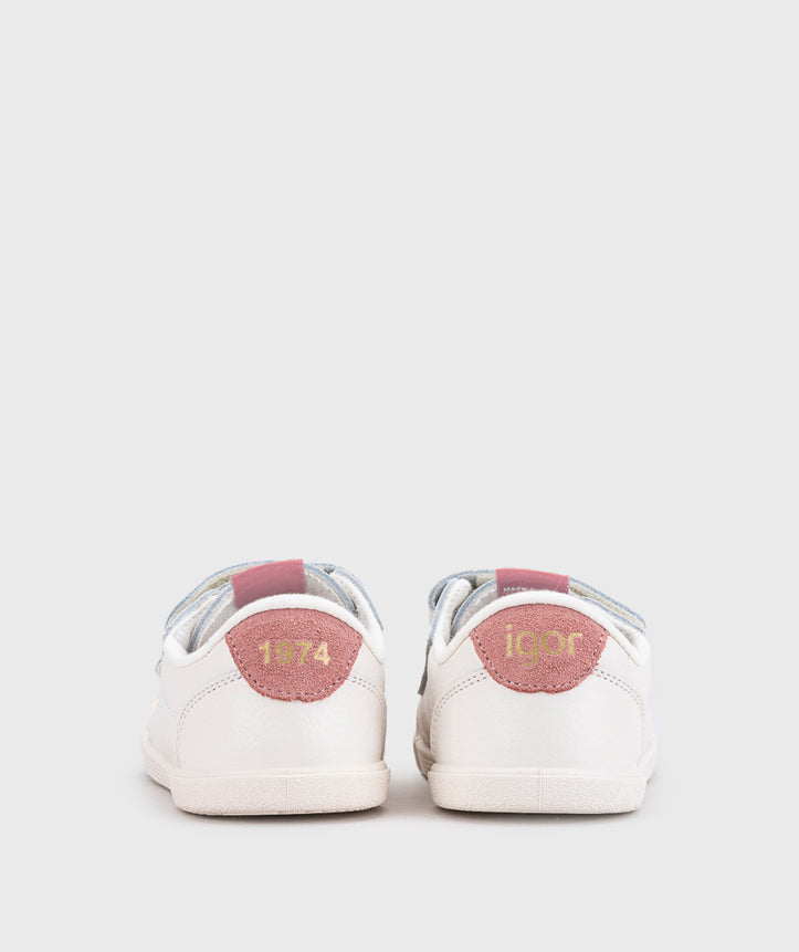 Tennis cuero barefoot Rosa