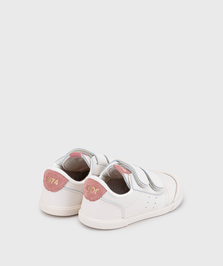 Tennis cuero barefoot Rosa