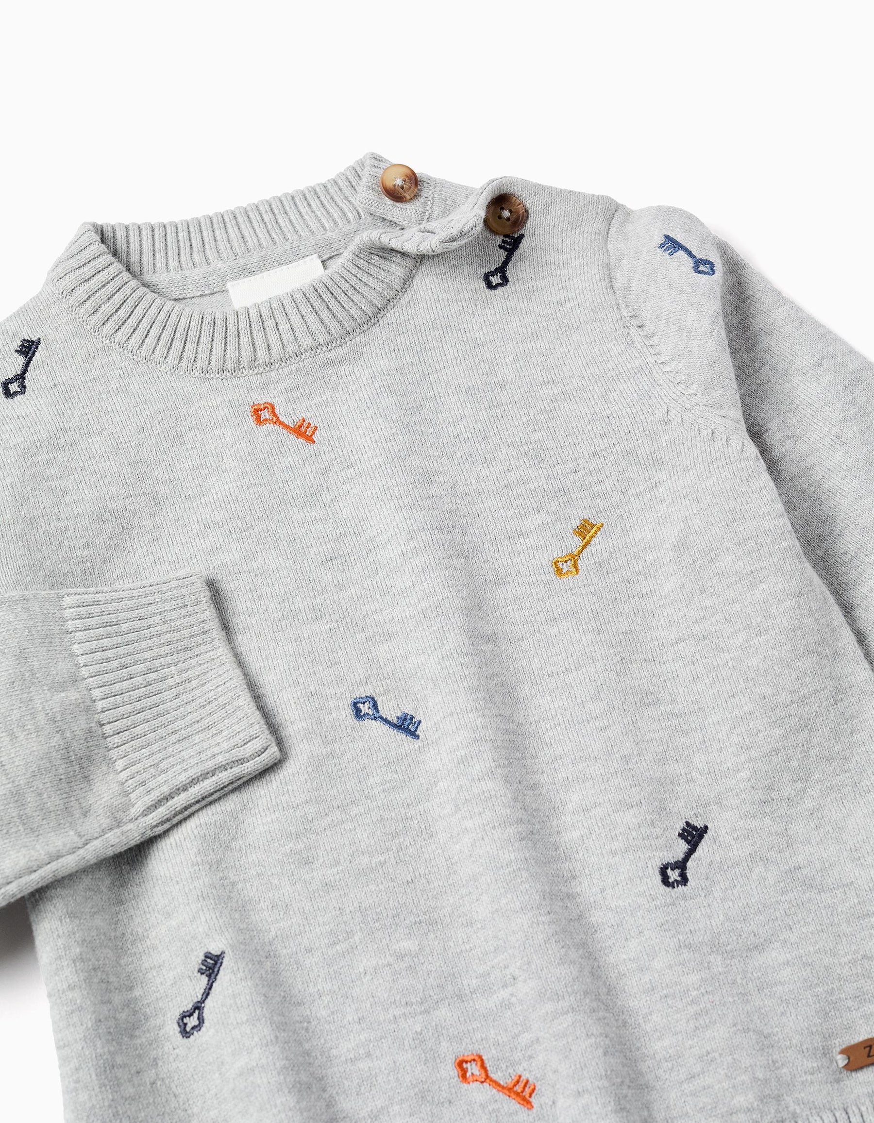 Saco Tejido Gris Santa´s Cookies