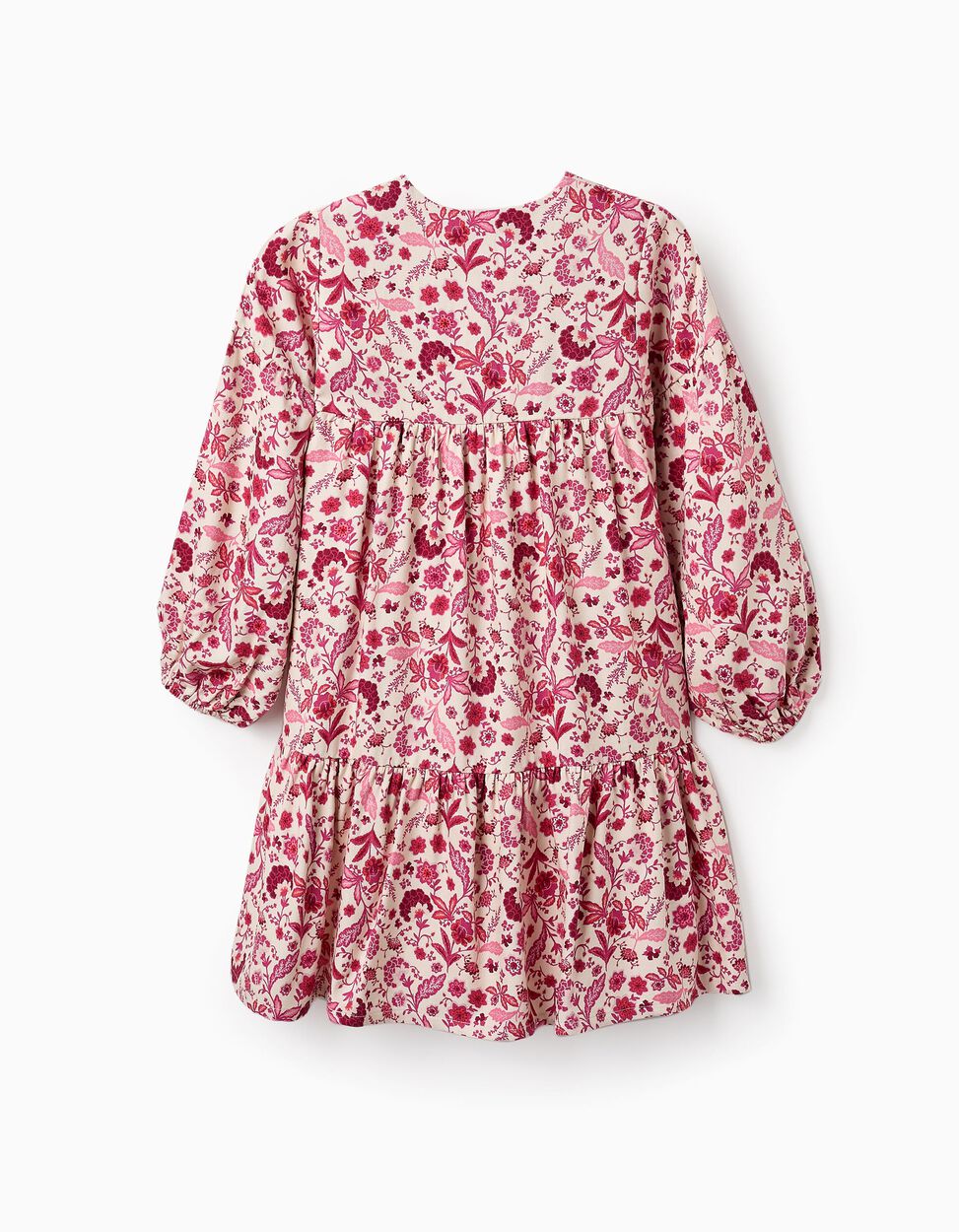Vestido Sarga Estampado White Boho Girl Zippy