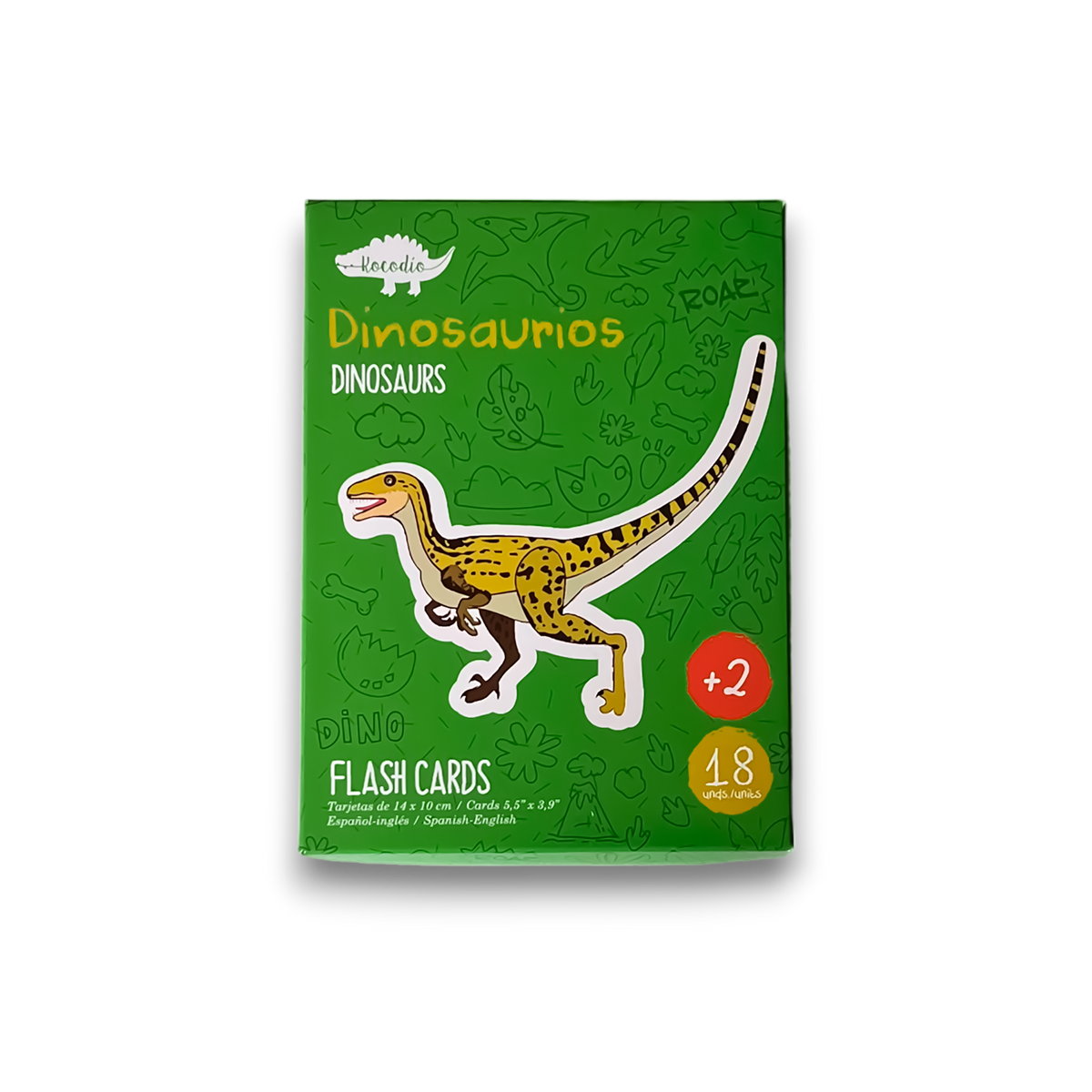 Flash Cards Dinosaurios +2A Kocodio