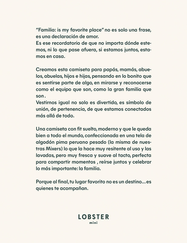 Camiseta Familia Unisex