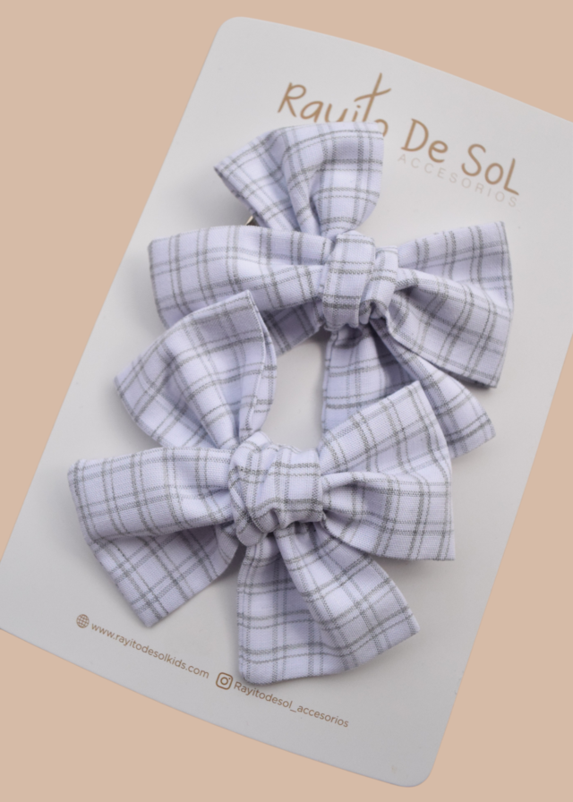 Par Pinza Moño Classic Lino - Minibhu