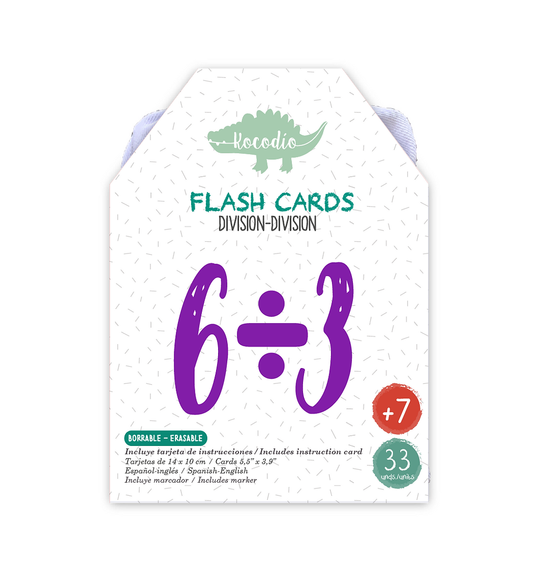 Flash Cards Borrables División +7A