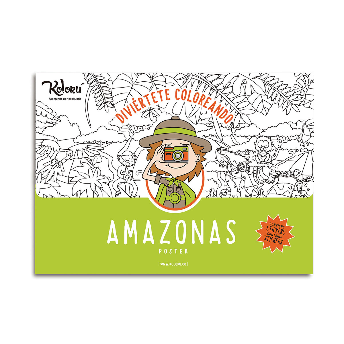 Poster para Colorear Amazonas Kolorú