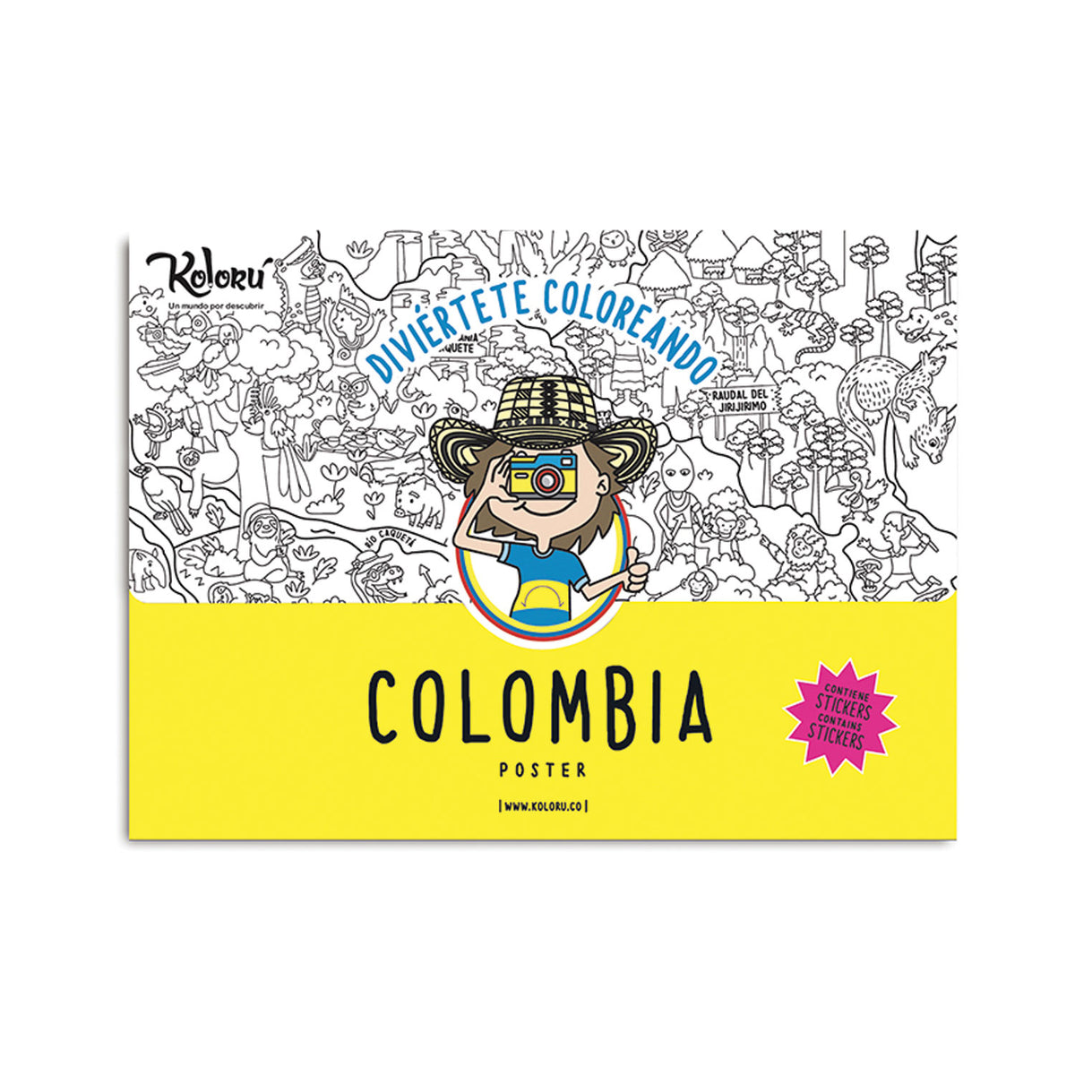 Poster para Colorear Colombia Kolorú