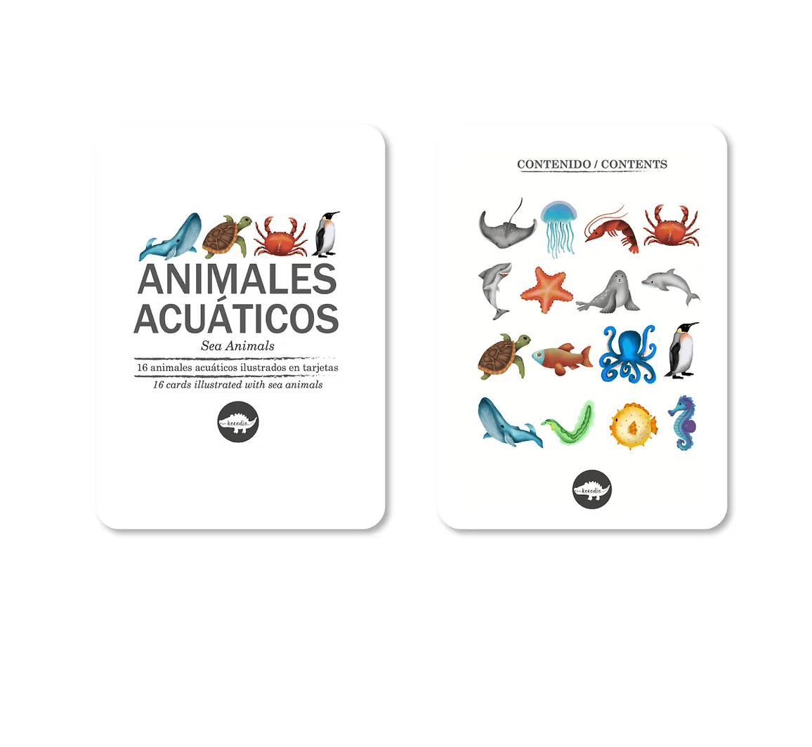 Flash Cards Animales Acuáticos +12m