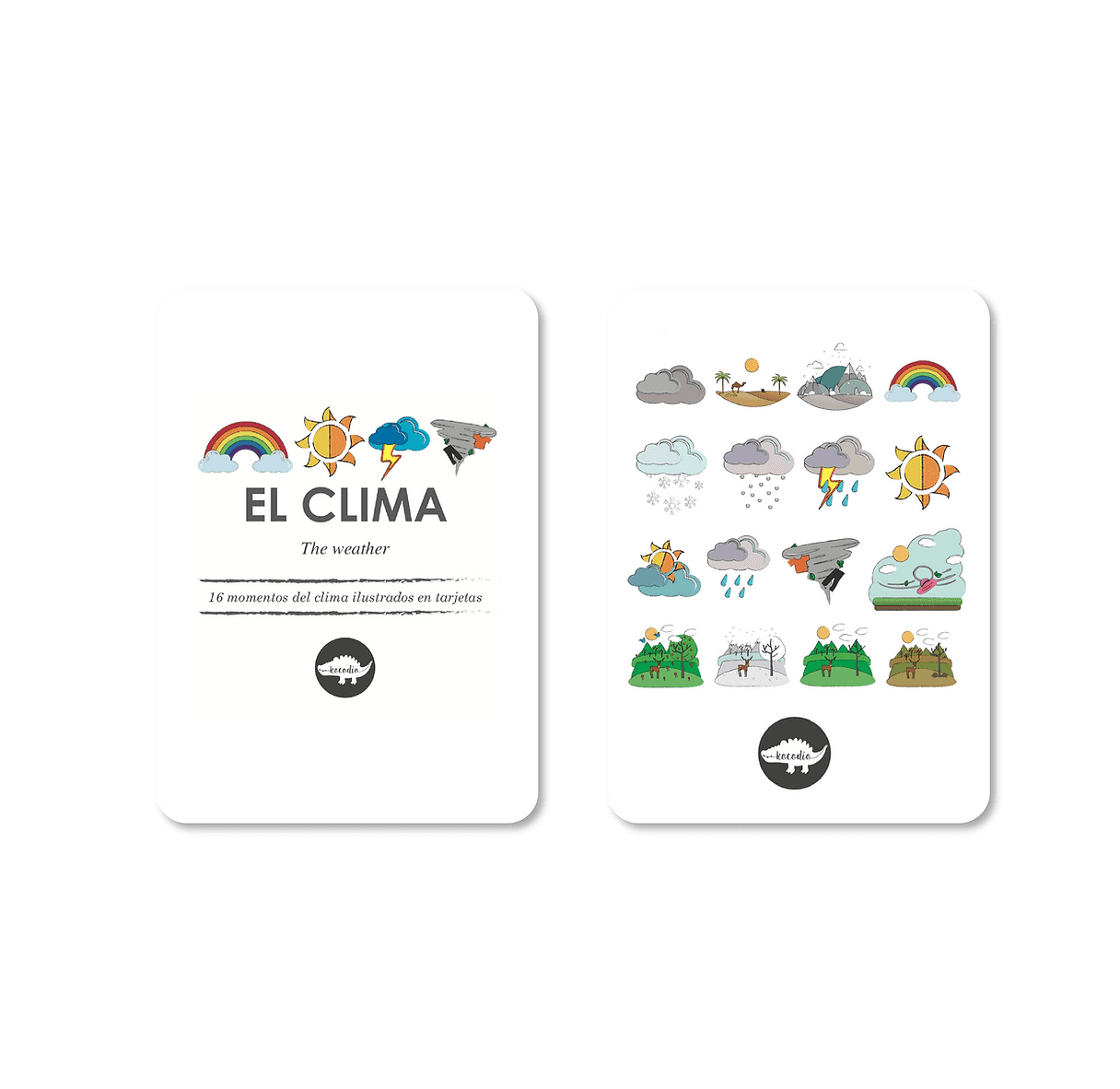 Flash Cards El Clima +4A Kocodio