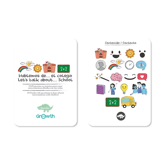 Flash Cards Hablemos del Colegio +2a Kocodio