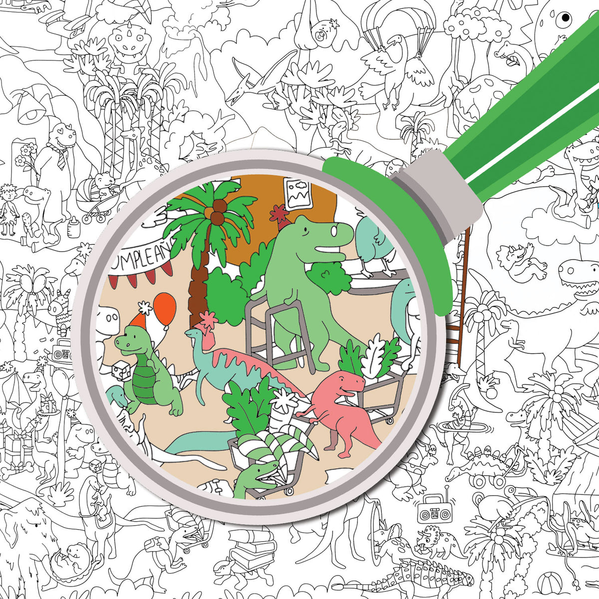 Poster para Colorear Jurásico Kolorú
