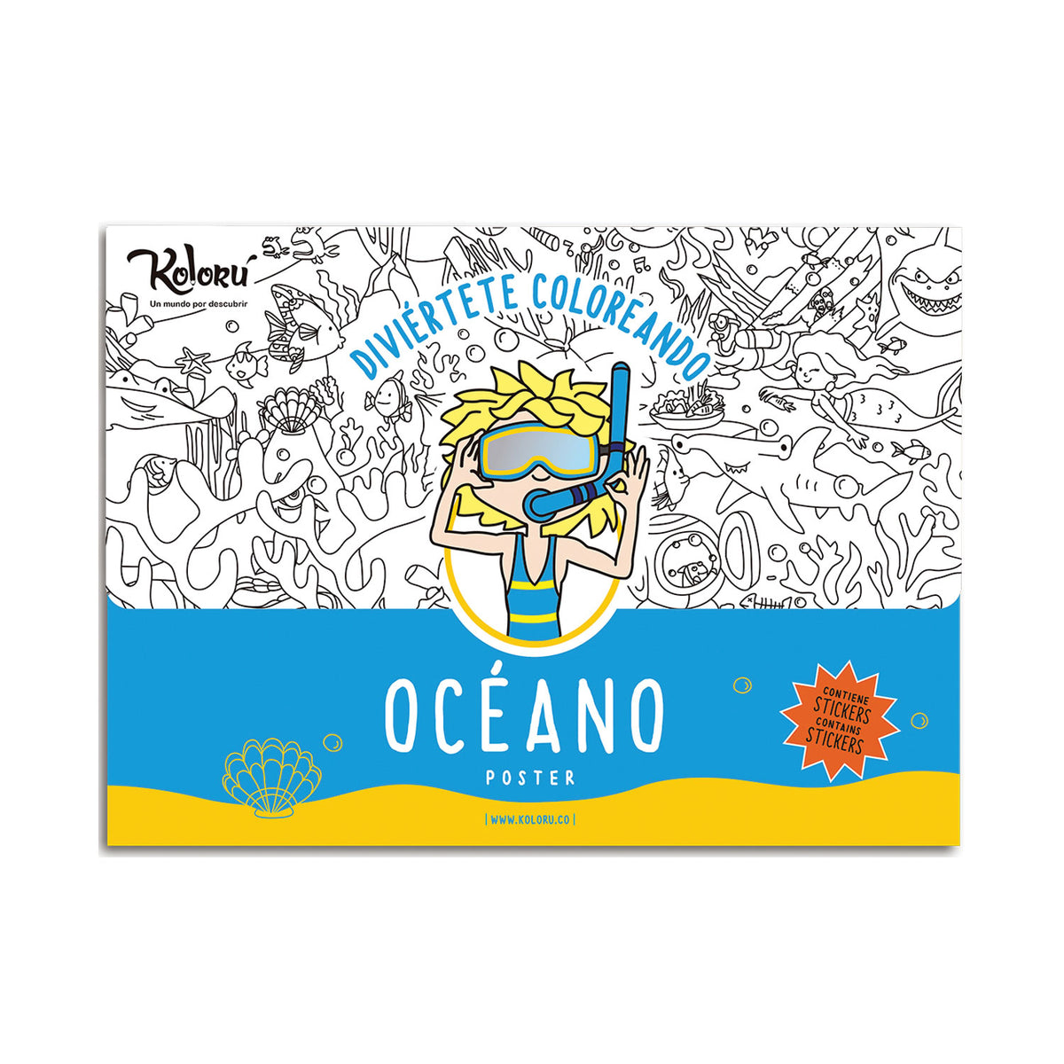 Poster para Colorear Océano Kolorú
