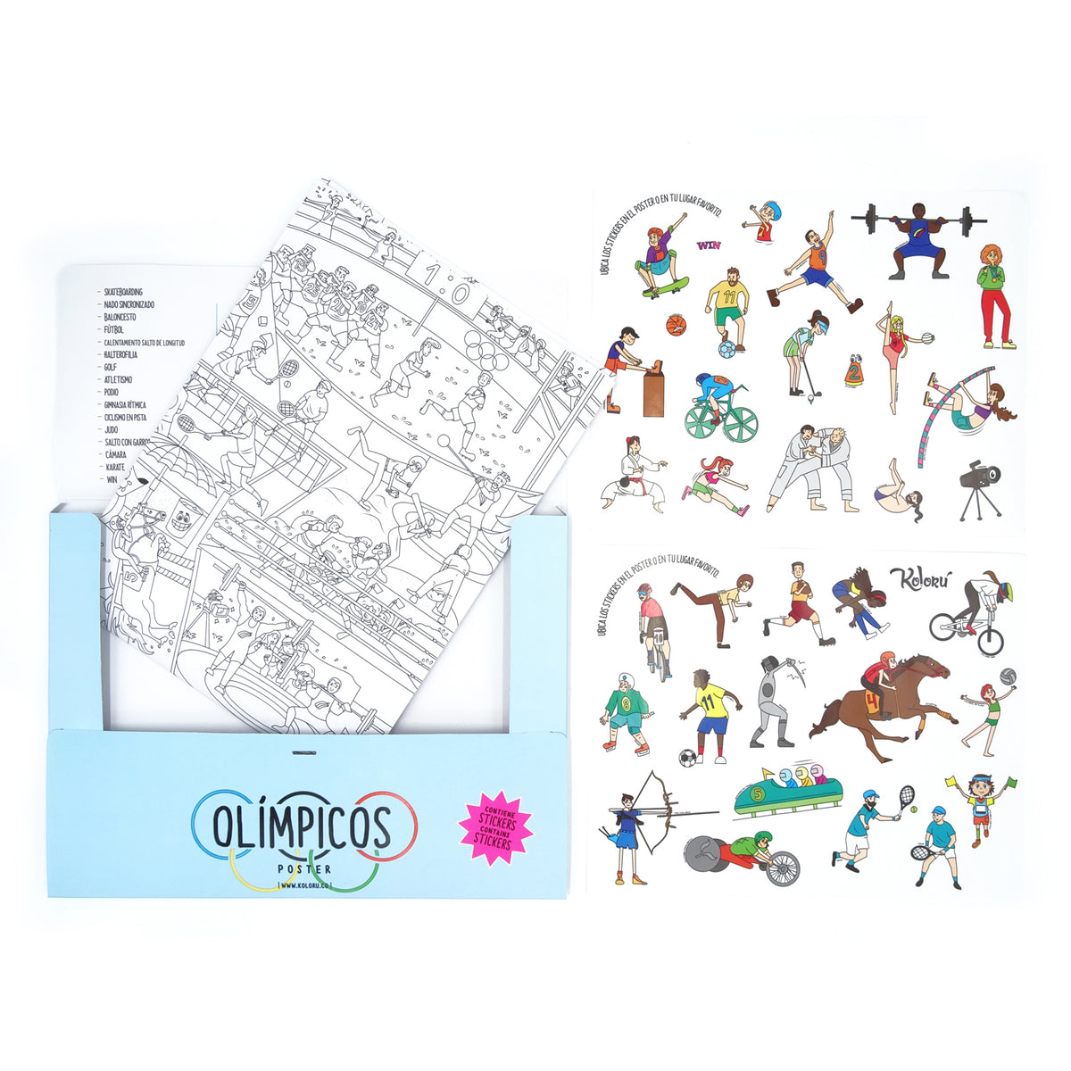 Poster para Colorear Olímpicos Kolorú