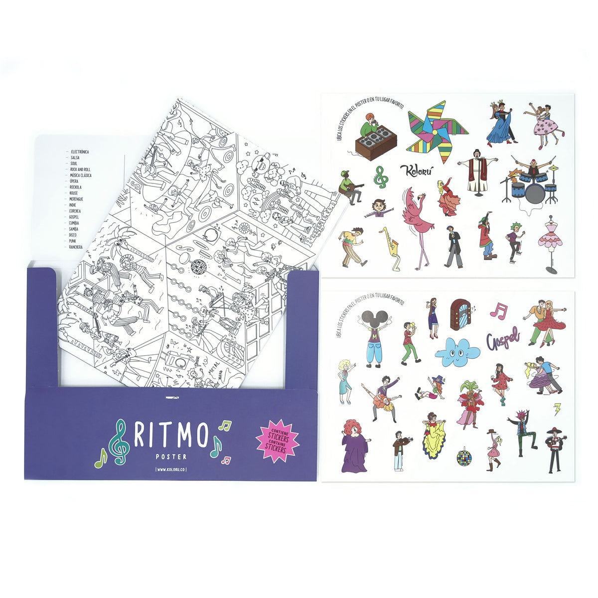 Poster para Colorear Ritmo Kolorú