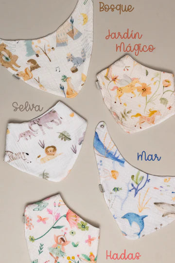 Baberos Muselina Estampados x Unidad