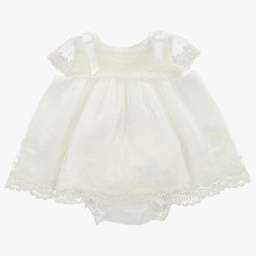 Vestido Tela Niña Marfil