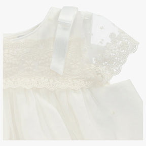 Vestido Tela Niña Marfil