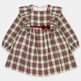 Vestido Cuadros Burdeos Tineo