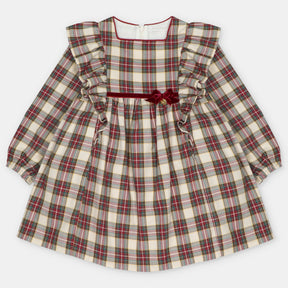 Vestido Cuadros Burdeos Tineo
