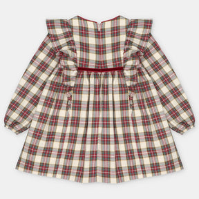 Vestido Cuadros Burdeos Tineo