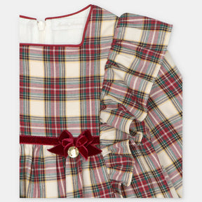 Vestido Cuadros Burdeos Tineo